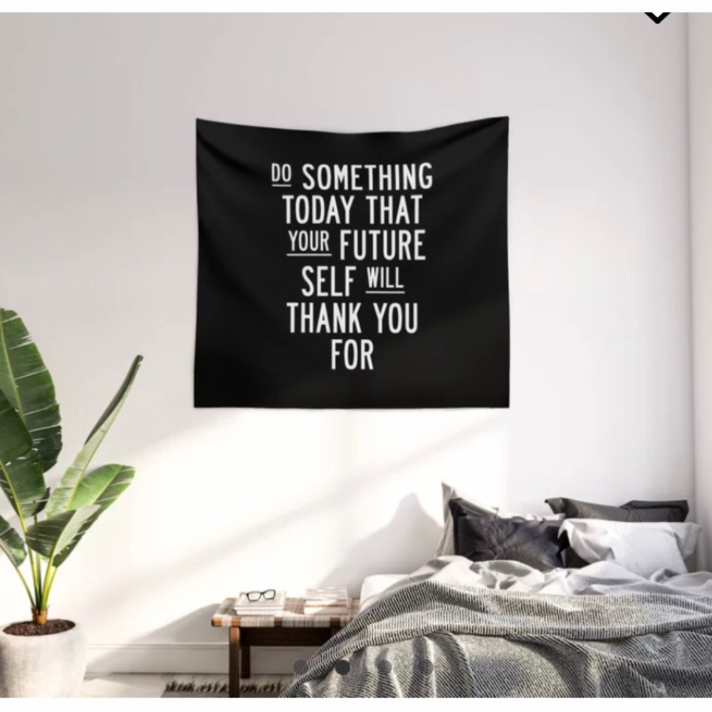 Society6 Black and White Quote Tapestry